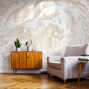 Beige Marbleize Wallpaper Mural